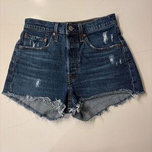 Levi's Classic Blue Denim Cutoff Shorts